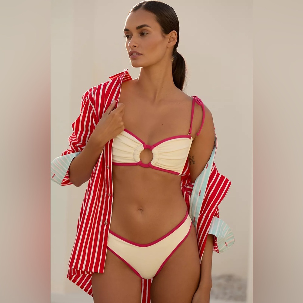 Montce Cream and Pink Bikini bottom